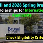 2025 Fall and 2026 Spring Brunel MBA Scholarships for International Applicants: Can You Apply? Check Eligibility Criteria Now!