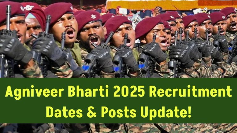 Agniveer Bharti 2025 Big Update on Recruitment Dates & Posts, Apply Now