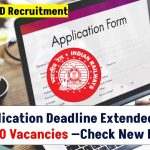 RRB Group D Recruitment Application Deadline Extended