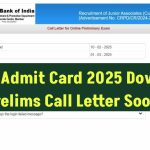 SBI PO Admit Card 2025 Download soon