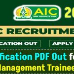 AIC Recruitment 2025 Notification PDF Out for 55 Management Trainees Vacancies