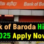 Bank of Baroda Hiring 2025! Huge Vacancies – Check Eligibility & Apply NOW!