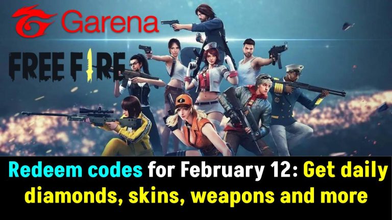 Garena Free Fire MAX redeem codes for February 12: Get daily diamonds, skins, weapons and more