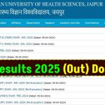 RUHS Results 2025 (Out) Download Link UG and PG Marksheet @ ruhsraj.org