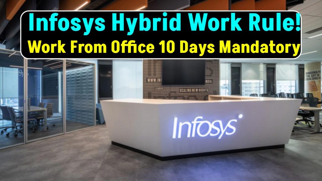 Infosys Hybrid Work Rule: Employees Must Work from Office 10 Days a Month