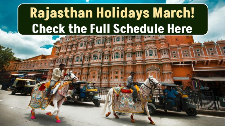 Rajasthan Holidays March: "4-Day Long Holidays in Rajasthan! Big Relief for Government Employees – Check the Full Schedule Here!